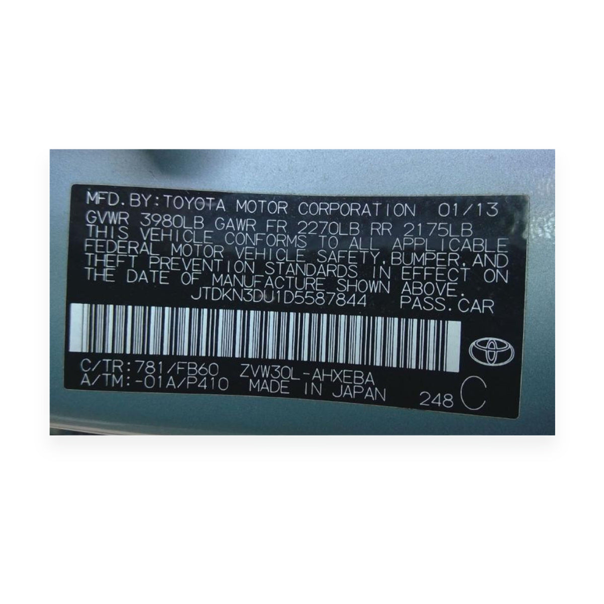 2012–2015 Toyota Prius Radio Display and Receiver OEM — view 5