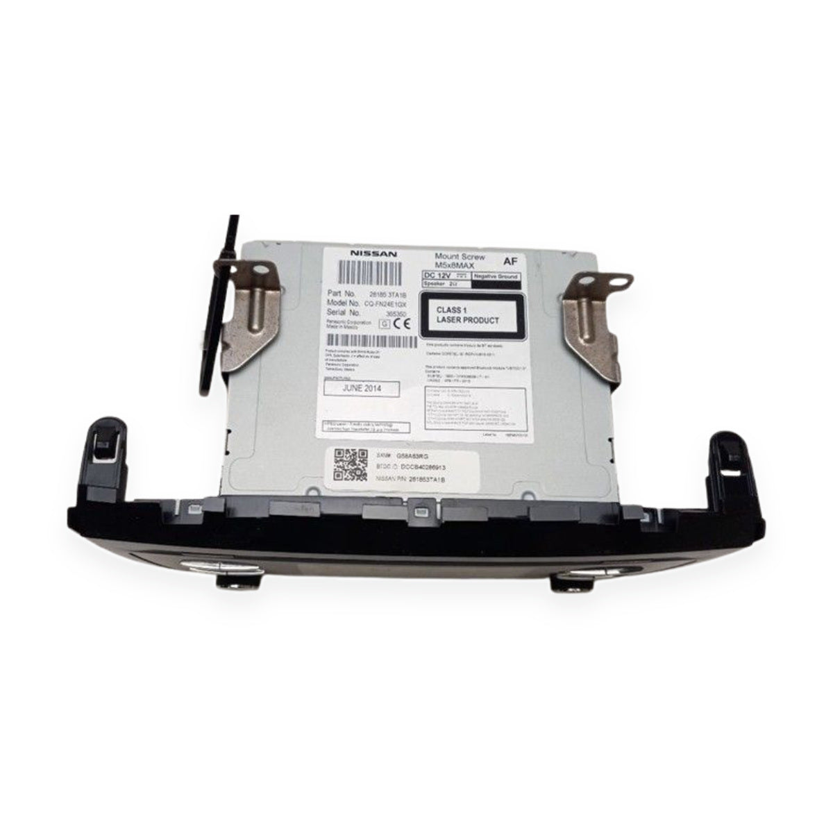 2013–2015 NISSAN ALTIMA SEDAN AM FM CD RADIO RECEIVER without NAVIGATION 5" DISPLAY — used automotive part
