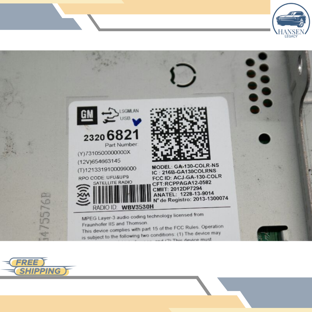 2014 Chevrolet Cruze Terrain Equinox AM-FM-single CD-MP3 Radio Receiver Option UFU — view 5