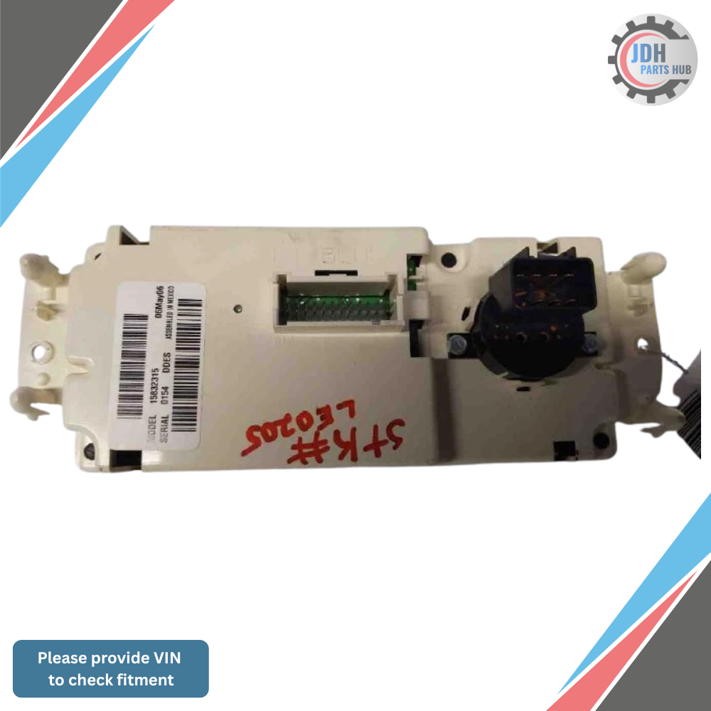 2005–2006 Chevrolet Avalanche Manual Climate Heater AC Control OEM — view 2