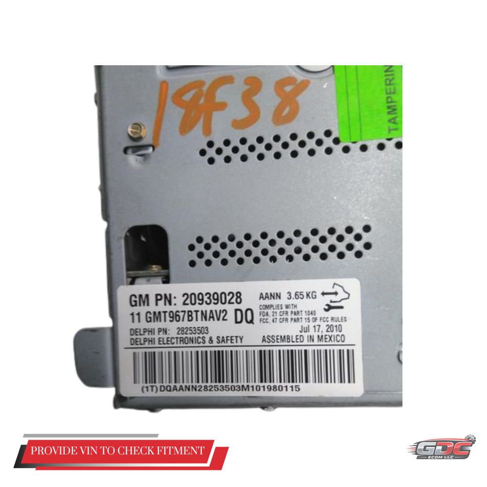 2010–2012 Chevrolet Traverse Navigation Radio Receiver with Display OEM 20939028 — view 5