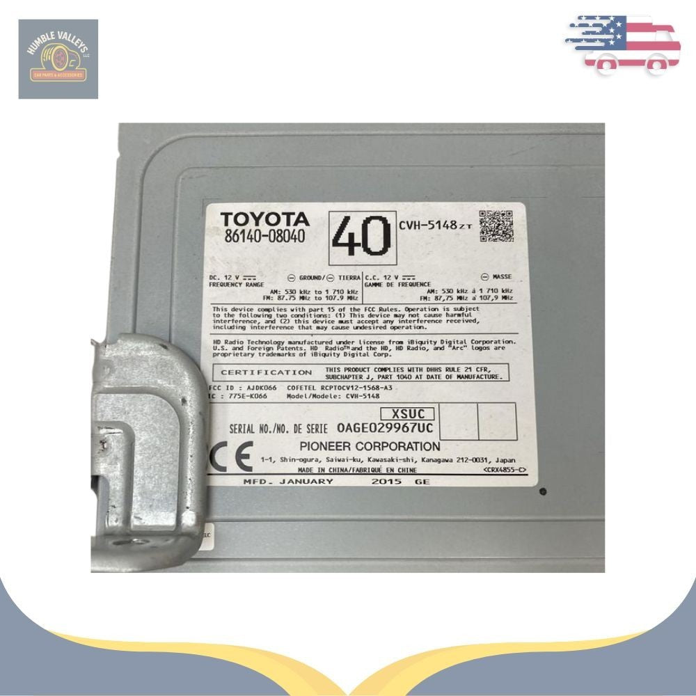 2015 Toyota Sienna AM-FM-CD Radio Receiver P10982 — view 3