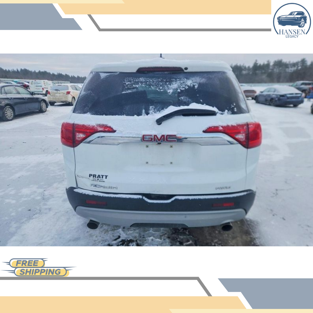 2017–2019 GMC Acadia Left Driver Side View Door Mirror Power Option DR5 White OEM — view 4