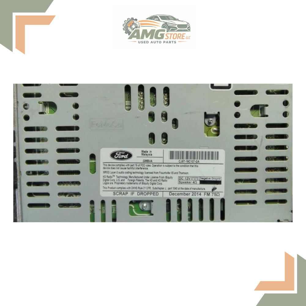 2015–2019 Ford Escape Am Fm Cd Mp3 Single Disc Radio Receiver CJ5T-19C107-GA — view 3