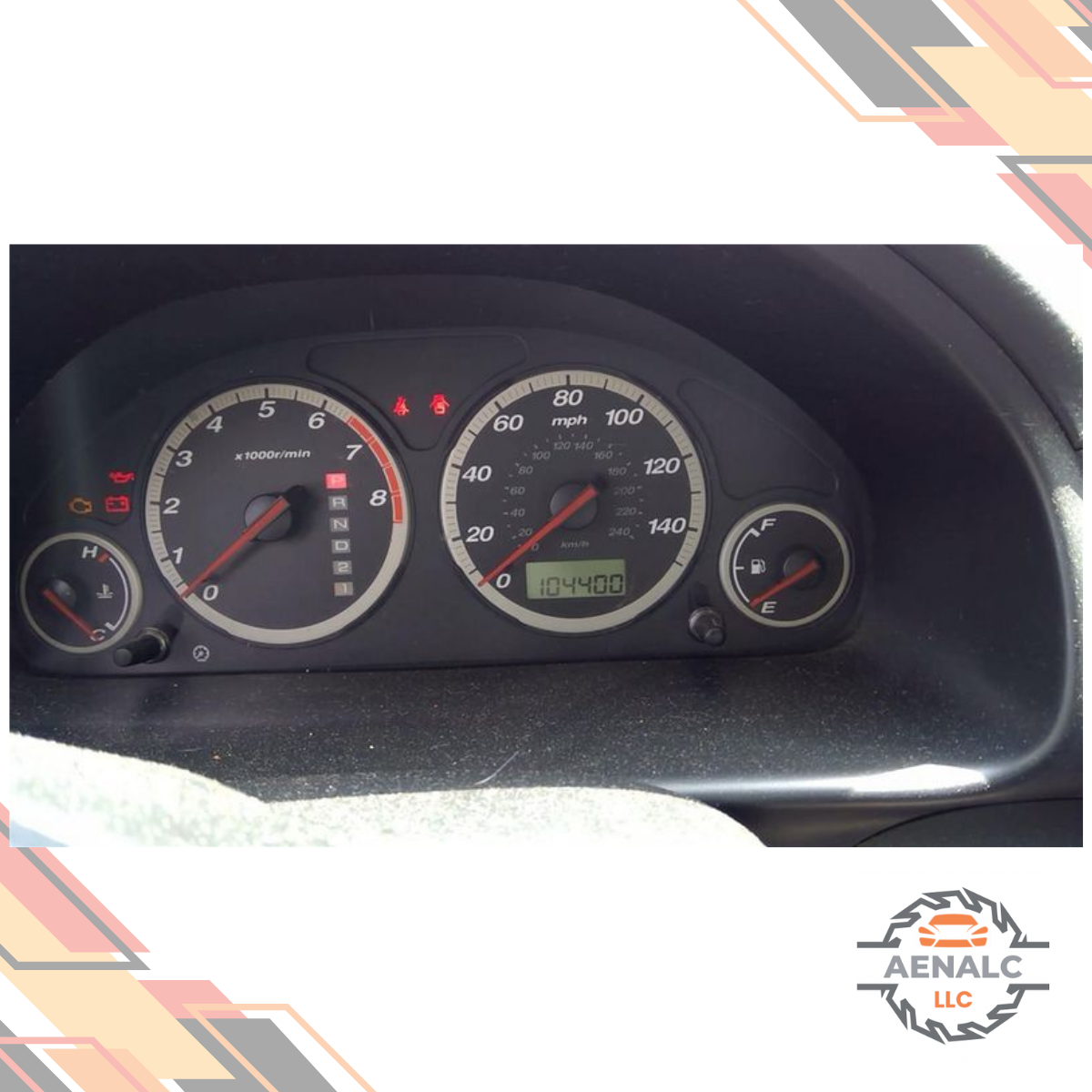 2002–2004 Honda CRV AT Speedometer Instrument Cluster US market 02 03 04 — view 5