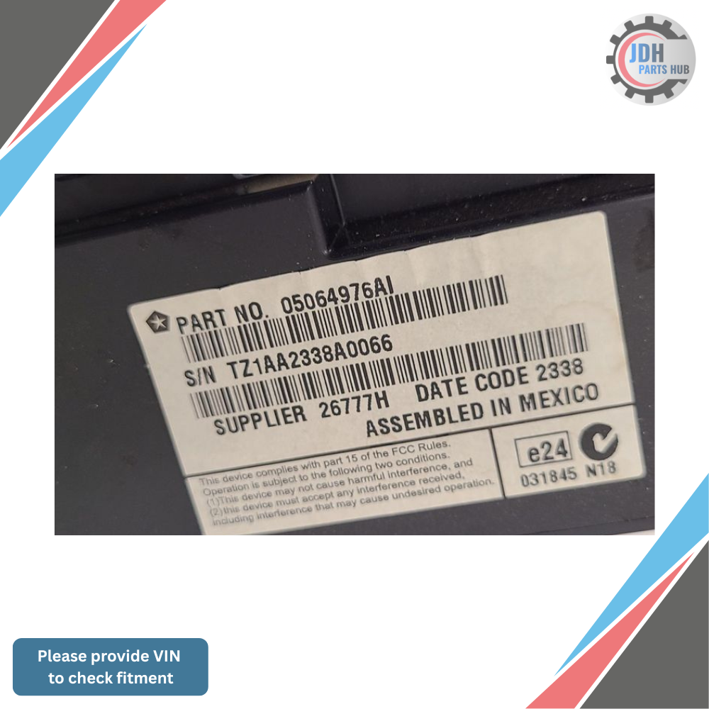 2011–2019 Dodge Journey Information Display Screen 4.3" OEM — view 4