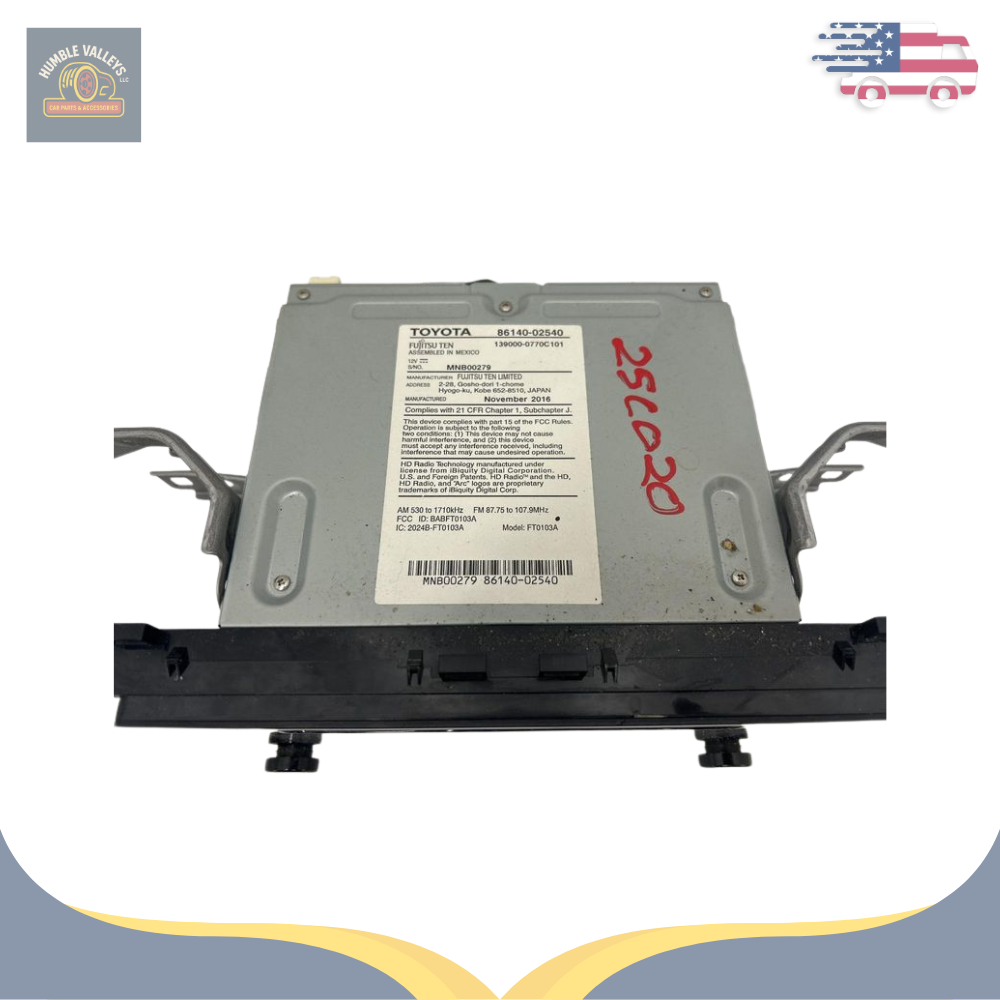 2017–2019 Toyota Corolla Radio Display Receiver 100638 OEM 86140-02540 — view 3