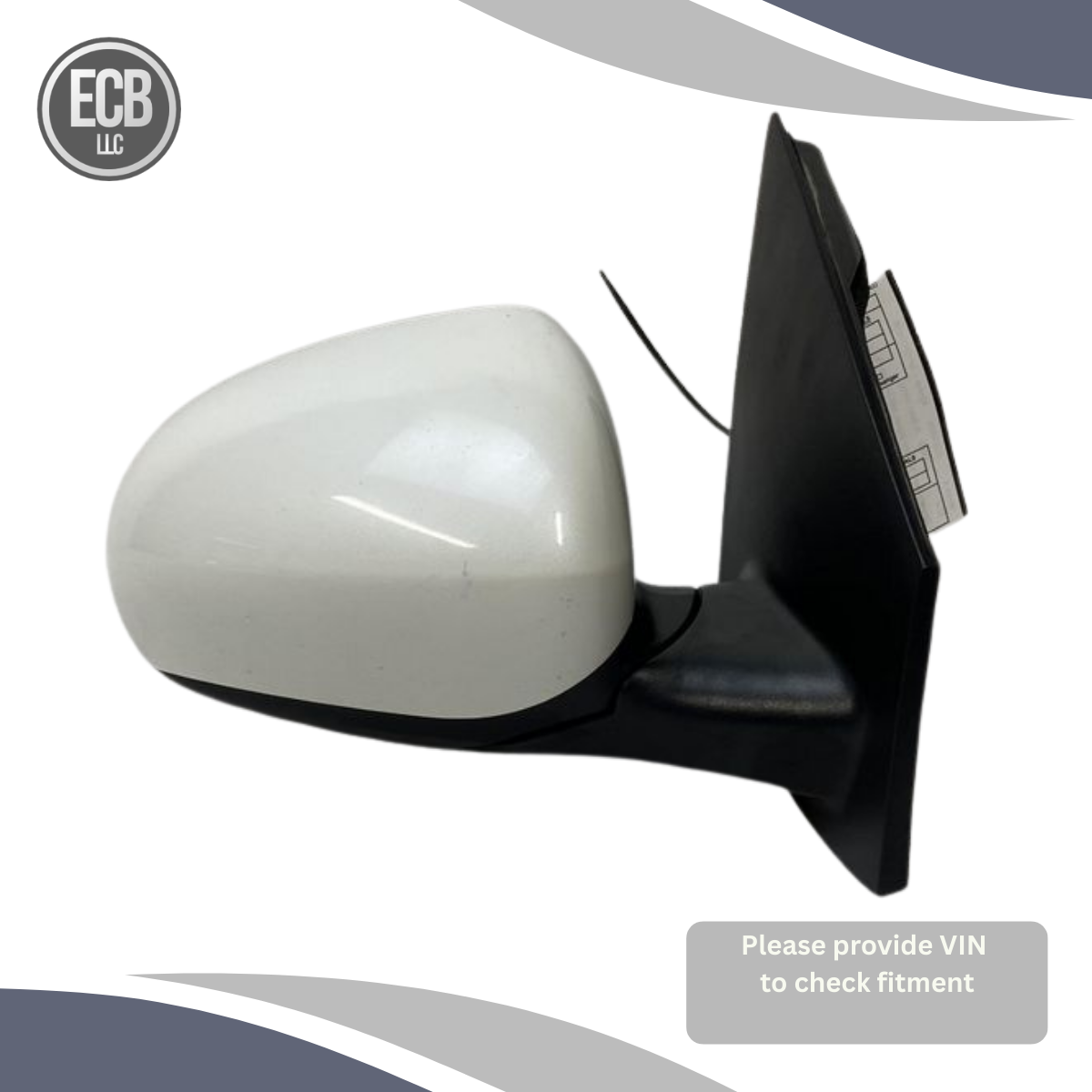 2017–2022 Kia Sportage RH Passenger Side Mirror White Power OEM — view 5