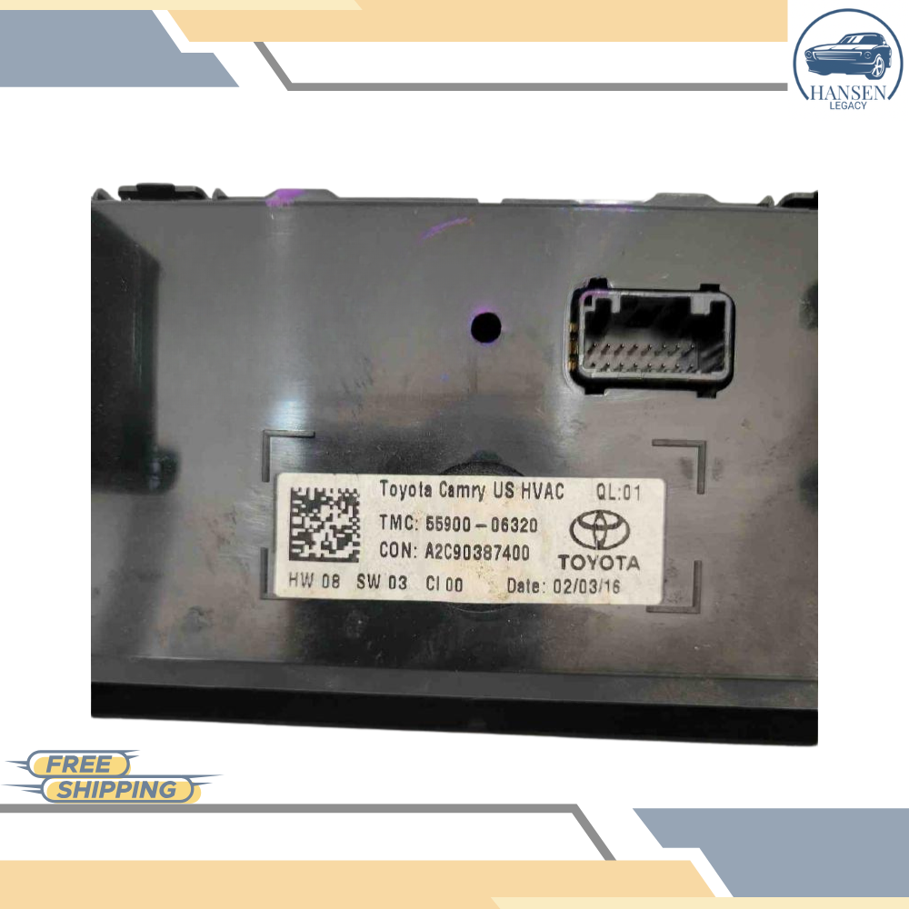 2015–2017 Toyota Camry Manual A/C AC Climate Heater Control 15 16 17 OEM — view 5