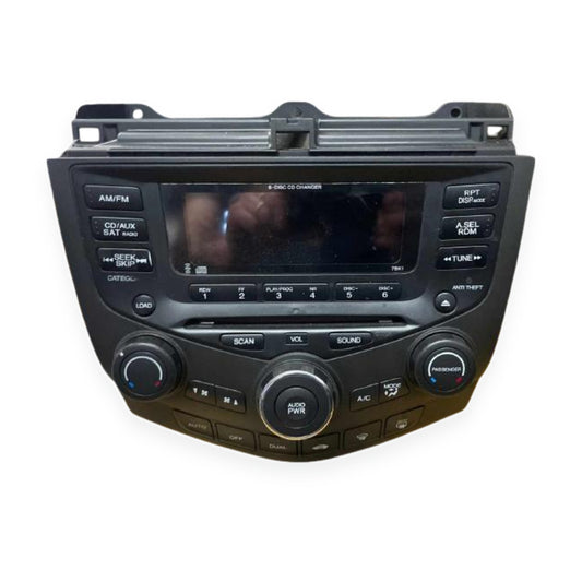 2004–2007 Honda Accord Radio AM FM Climate Control Temperature Panel OEM — view 1