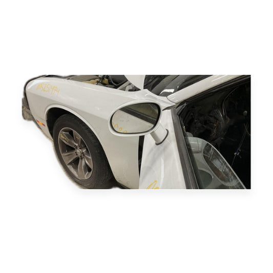 2015–2019 Dodge Challenger Left Driver Side View Mirror Heated White 16 17 18 — used automotive part