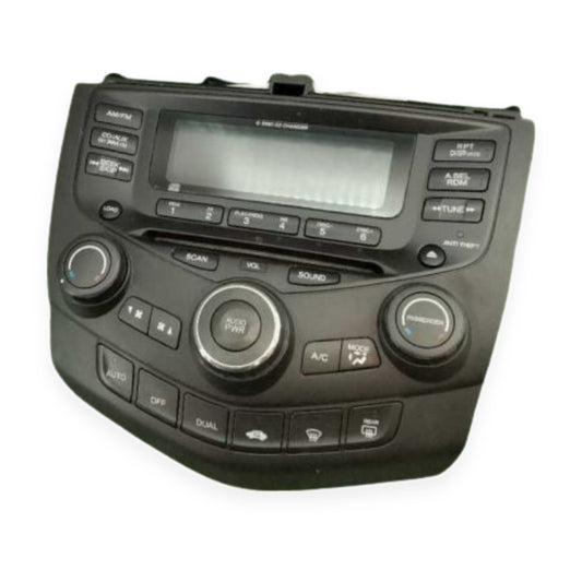 2003–2007 Honda Accord Radio AM FM Climate Control Temperature Panel OEM — used automotive part