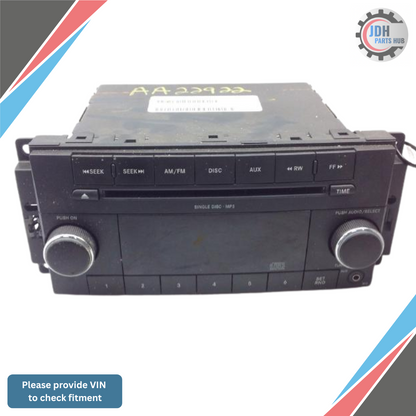 2011–2012 Dodge Caliber AM FM CD MP3 Radio Receiver RES OEM — view 1