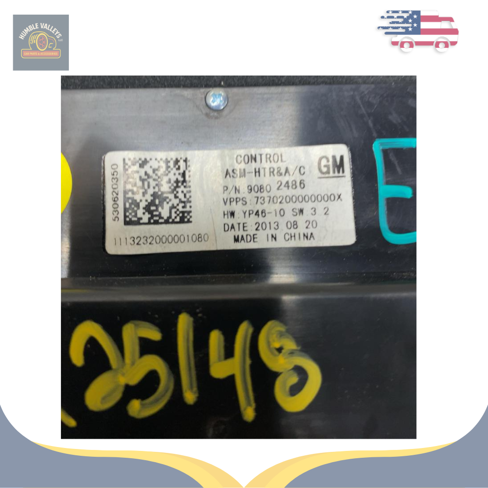 2014–2016 Buick LaCrosse AC Heater Temperature Control OEM — view 3