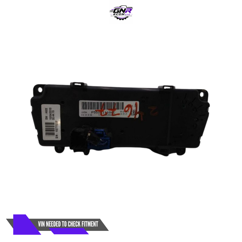 2011–2013 Jeep Wrangler Climate AC Heater Temperature Control OEM — view 2