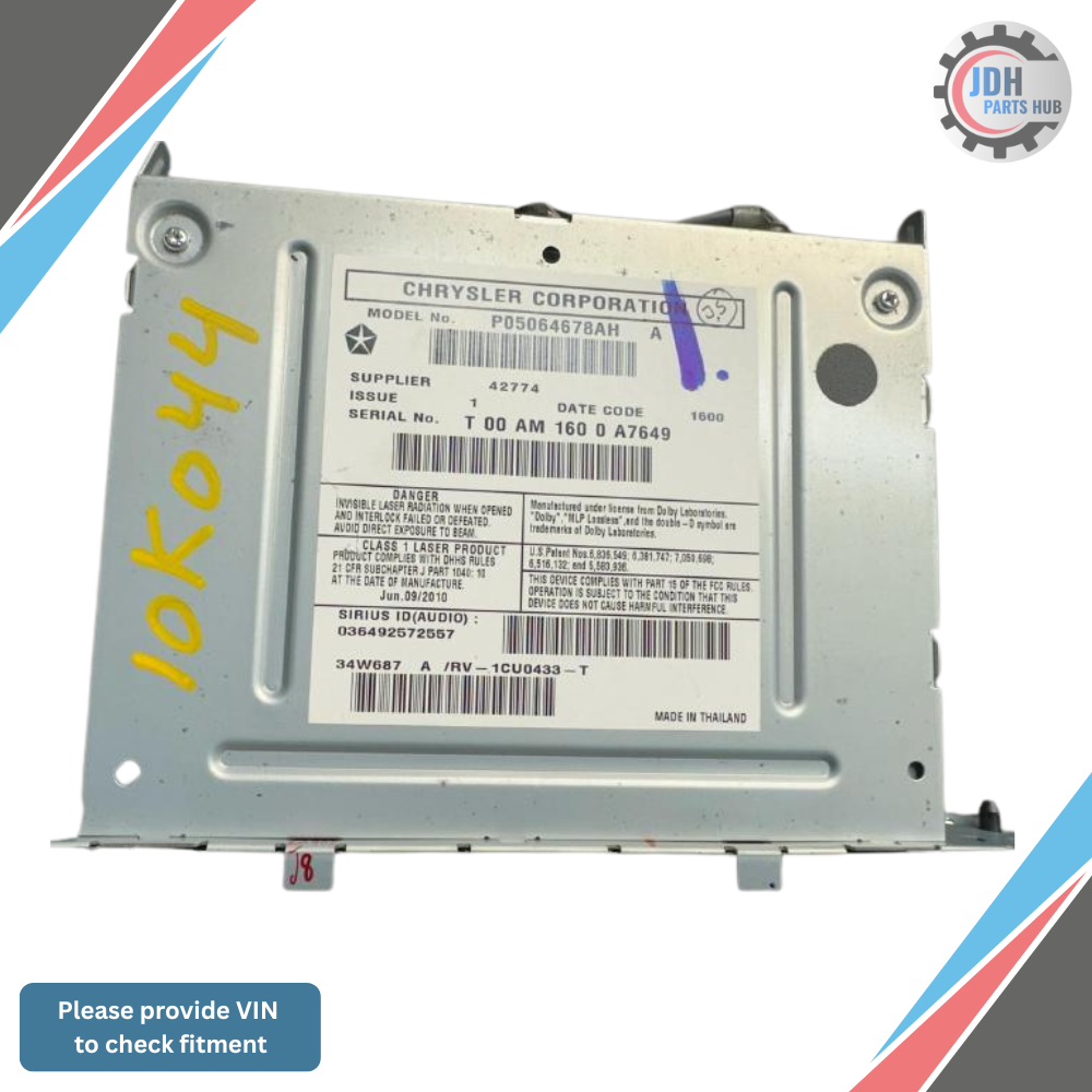 2008–2011 Chrysler Town & Country High Speed Radio CD DVD Mygig RBZ OEM — view 3