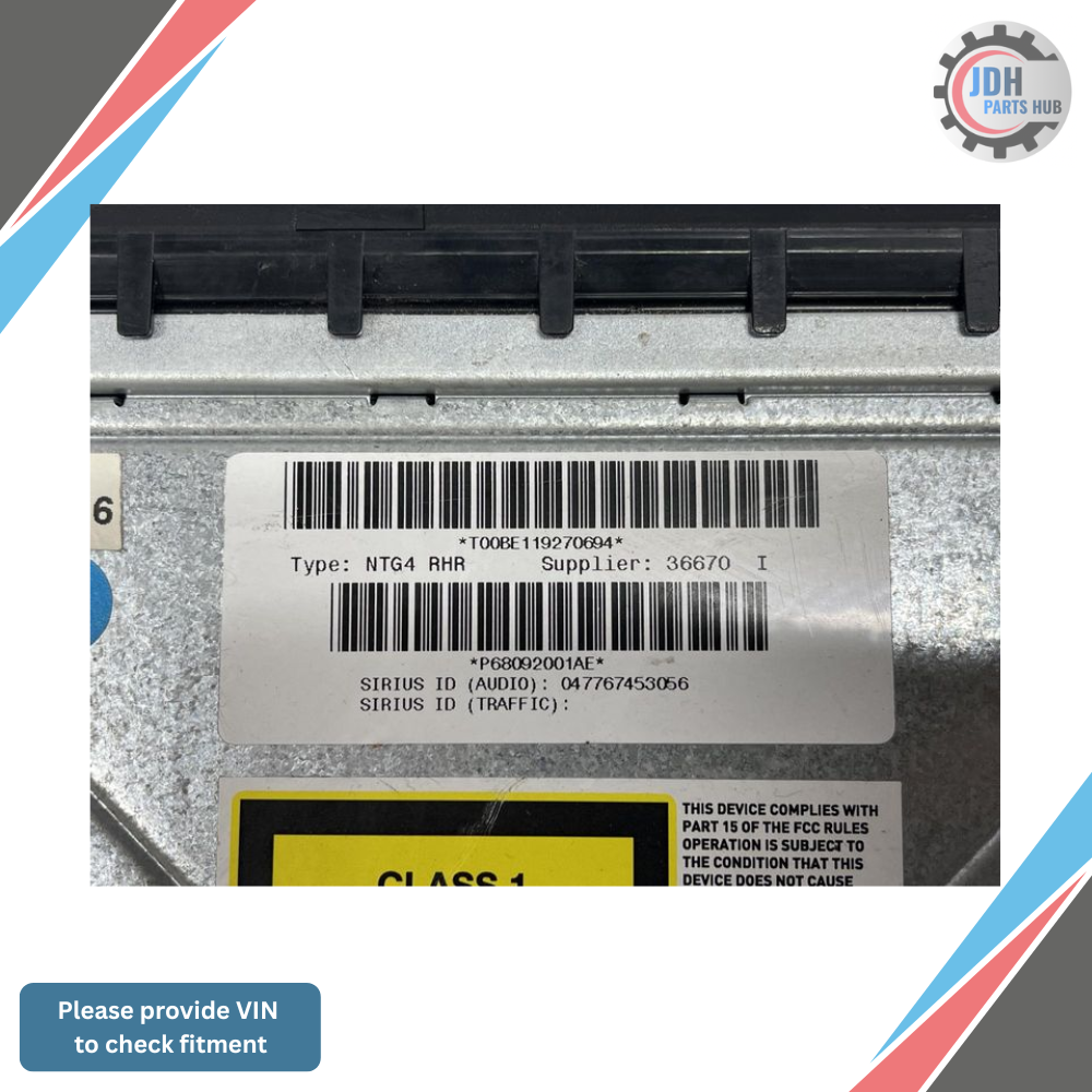 2013 Dodge Avenger AM-FM-CD-DVD-H<wbr/>DD Navigation UConnect Radio RHR OEM — view 3