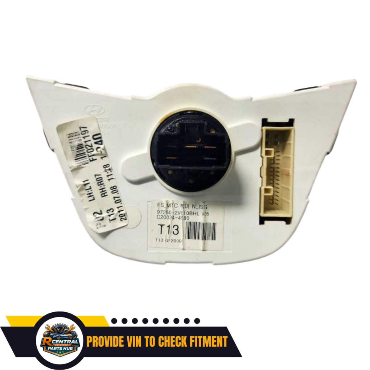 2012–2017 Hyundai Veloster Manual A/C Temp Climate Control Unit Gloss Finish OEM — view 4
