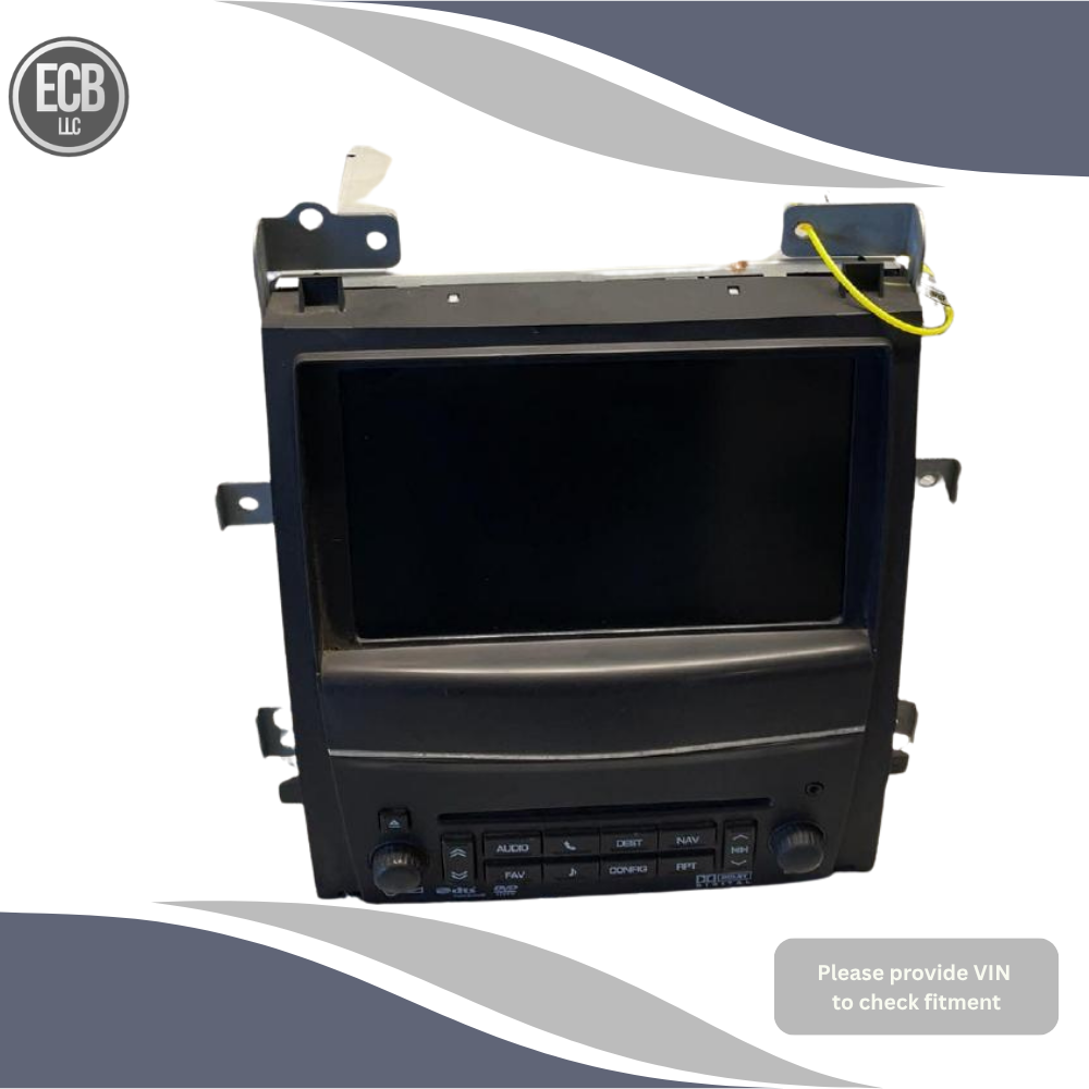2011 Cadillac Escalade AM FM stereo DVD navigation Radio Receiver Display GMQ — view 2