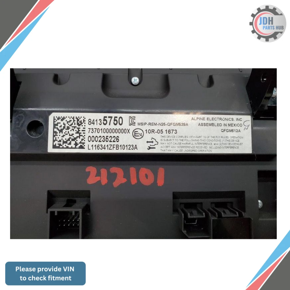 2017 Chevrolet Camaro Dash Mounted Radio Display and Control Panel OEM — view 3