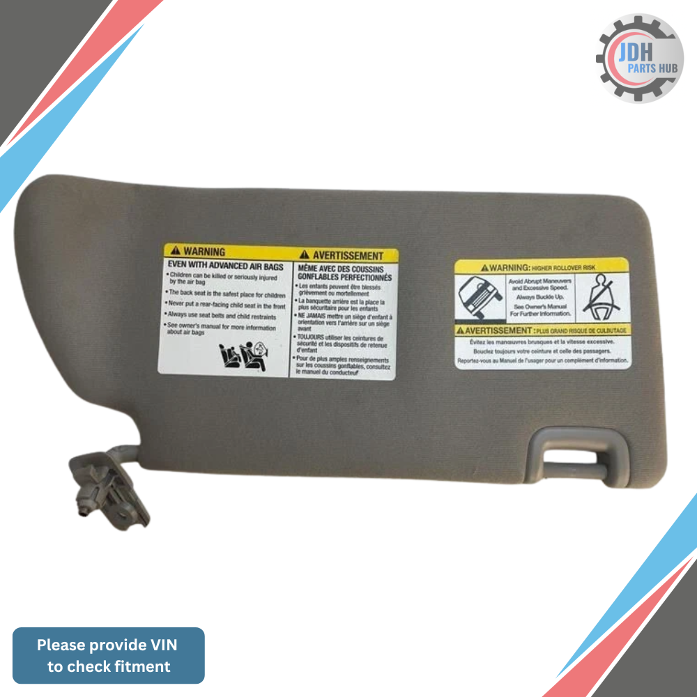 2013–2021 Nissan Frontier Left Driver Sun Visor Sunvisor Gray — view 1