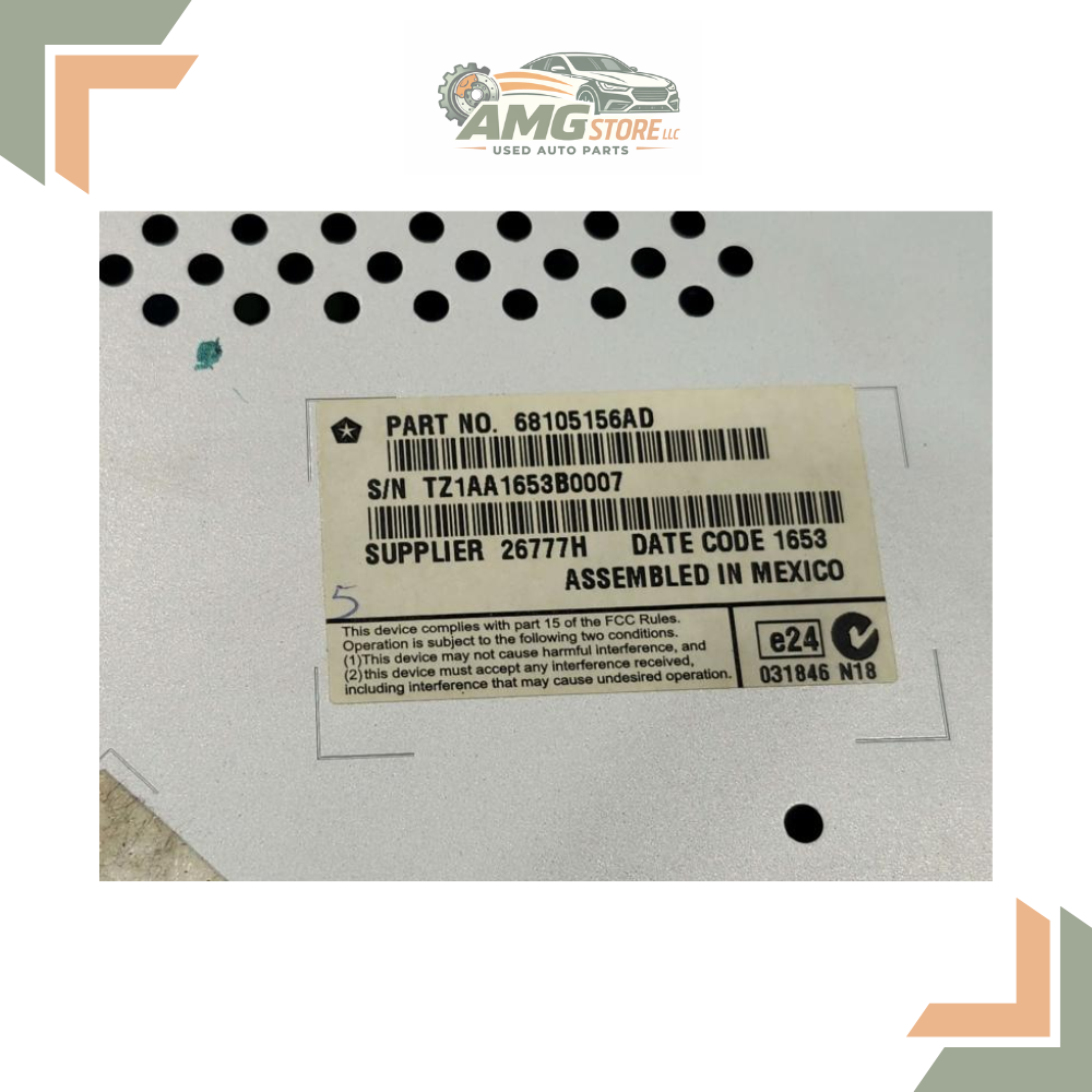 2011–2014 Dodge Charger Navigation Information Display Screen 8.4 Inch OEM — view 5