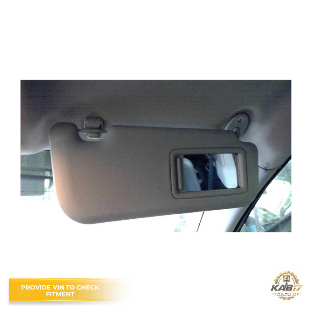 2014–2016 Toyota Corolla RH Passenger Sunvisor with Mirror Gray OEM — view 3
