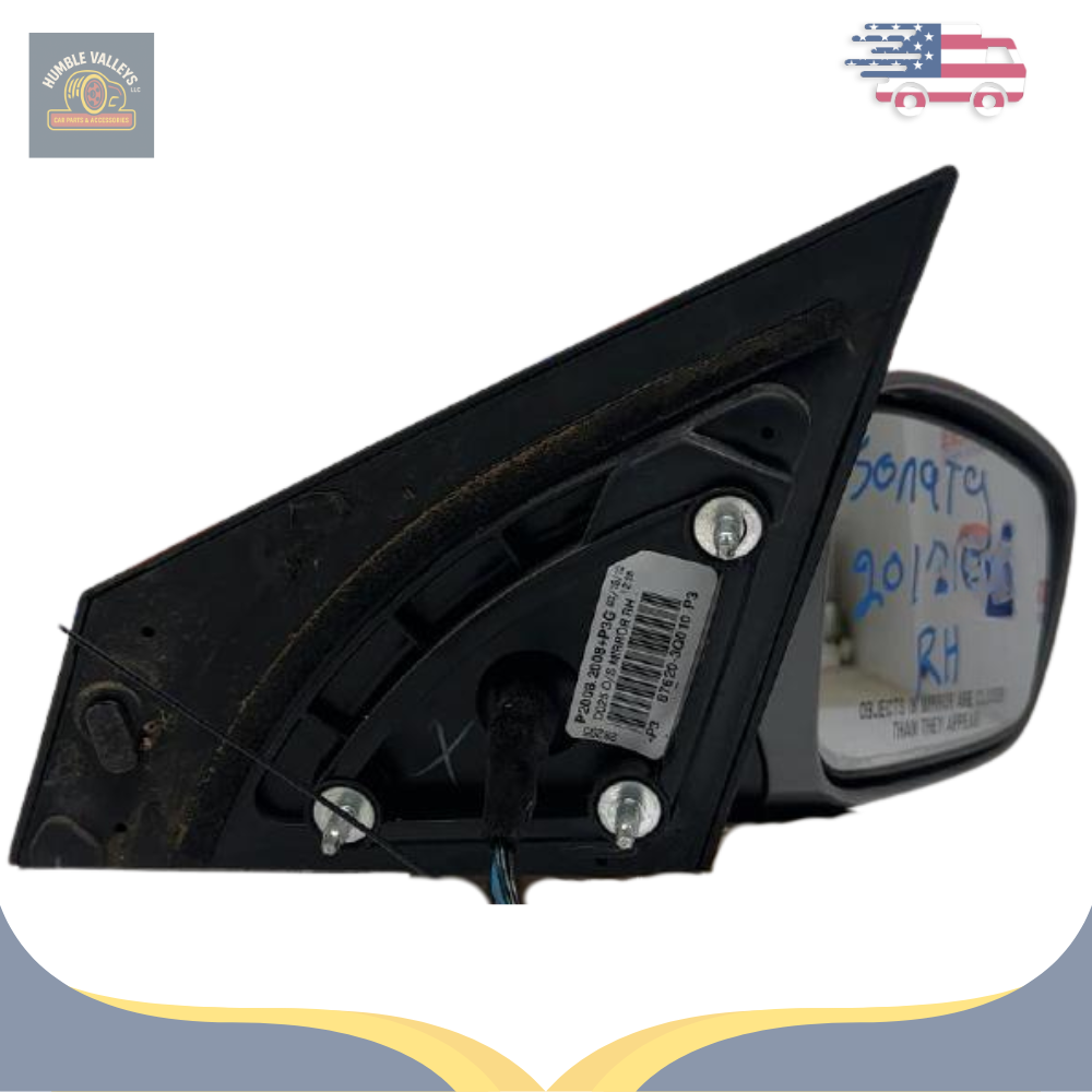 2011–2014 Hyundai Sonata RH Passenger Side Power View Mirror Assembly OEM — view 3