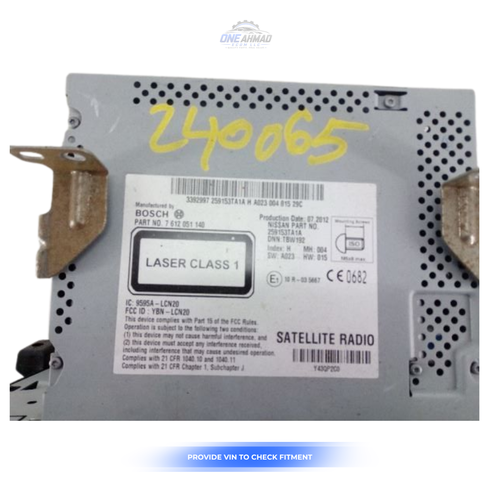 2013–2014 Nissan Altima Radio Sedan AM FM CD with Navigation 25915-3TA1A OEM — view 4