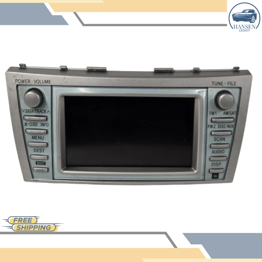 2007–2009 TOYOTA CAMRY HYBRID AM FM NAVIGATION SAT MP3/CD/DVD PLAYER RADIO E7011 — view 1