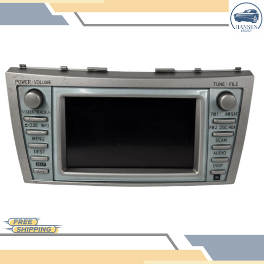 2007–2009 TOYOTA CAMRY HYBRID AM FM NAVIGATION SAT MP3/CD/DVD PLAYER RADIO E7011 — view 1