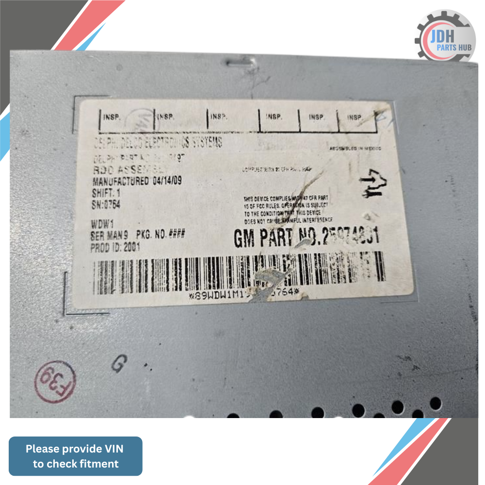 2007–2013 Chevrolet Silverado 1500 CD MP3 Player Radio Receiver OEM — view 3