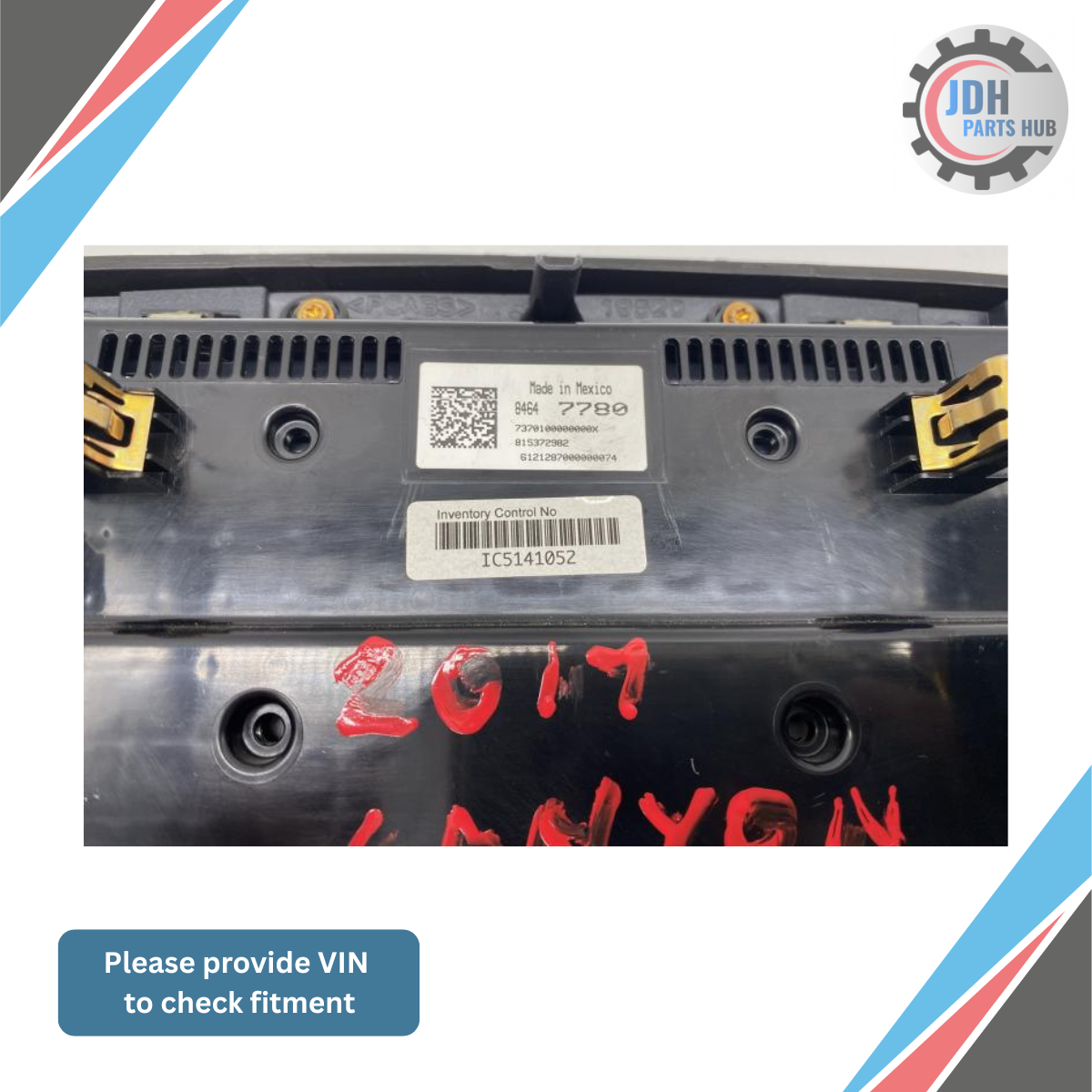 2017–2019 GMC Canyon Audio Equipment Radio Control Panel with Display Screen OEM — view 5