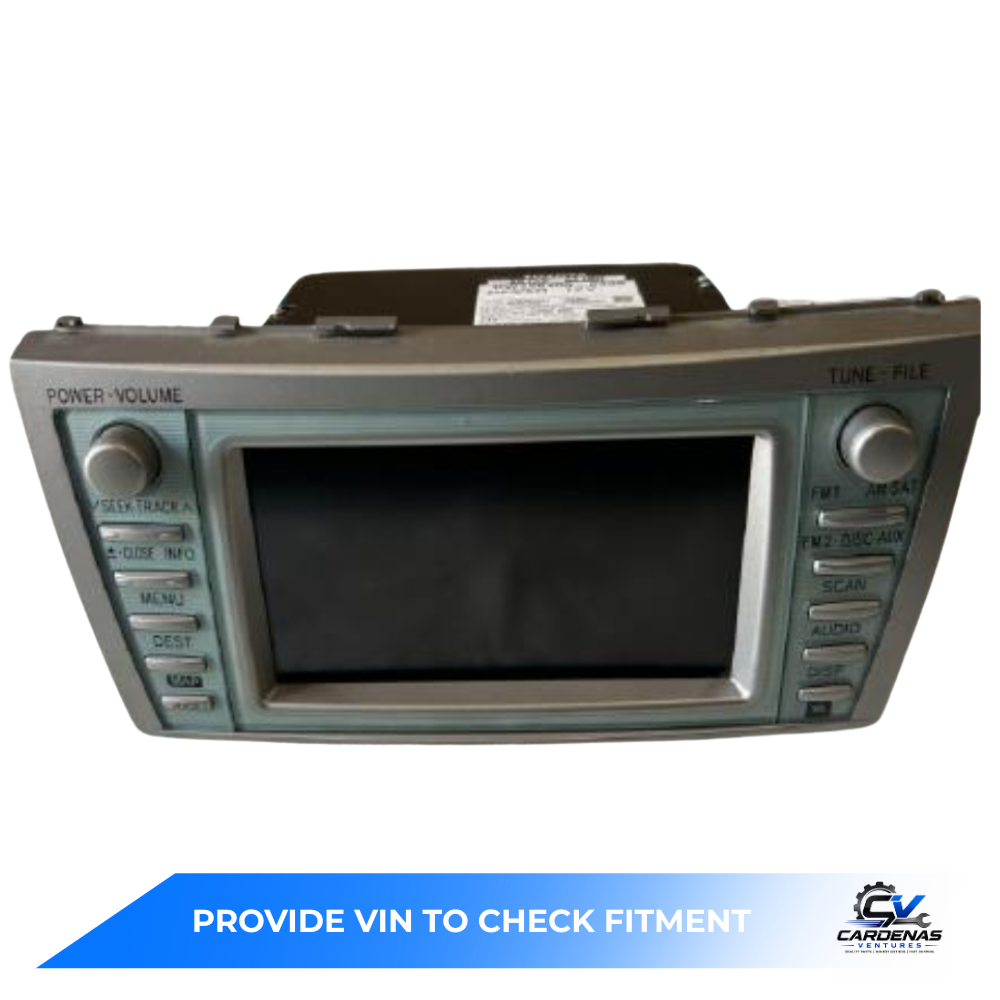 2007–2009 TOYOTA CAMRY HYBRID AM FM NAVIGATION SAT MP3/CD/DVD PLAYER RADIO E7011 — view 1