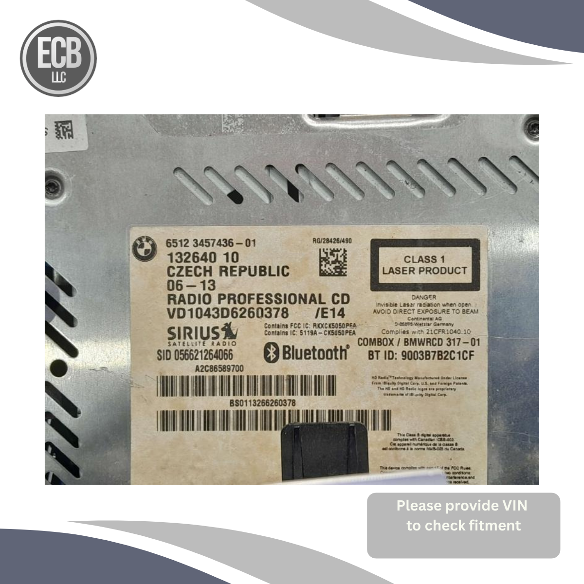 2011–2016 Mini Cooper Clubman AM-FM Stereo CD Bluetooth OEM Radio Bm240U — view 5