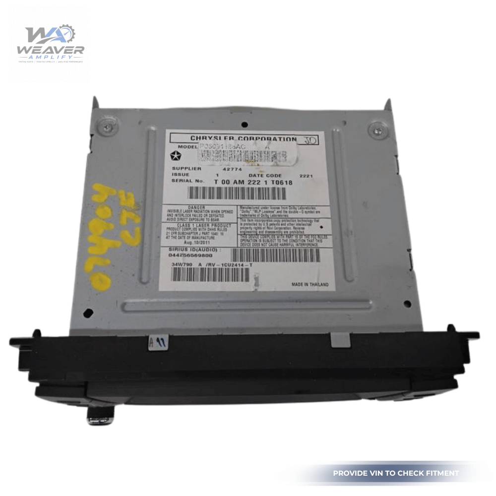 2011–2014 Chrysler 200 Radio Display Receiver AM FM CD DVD SAT Face ID RBZ OEM — view 4