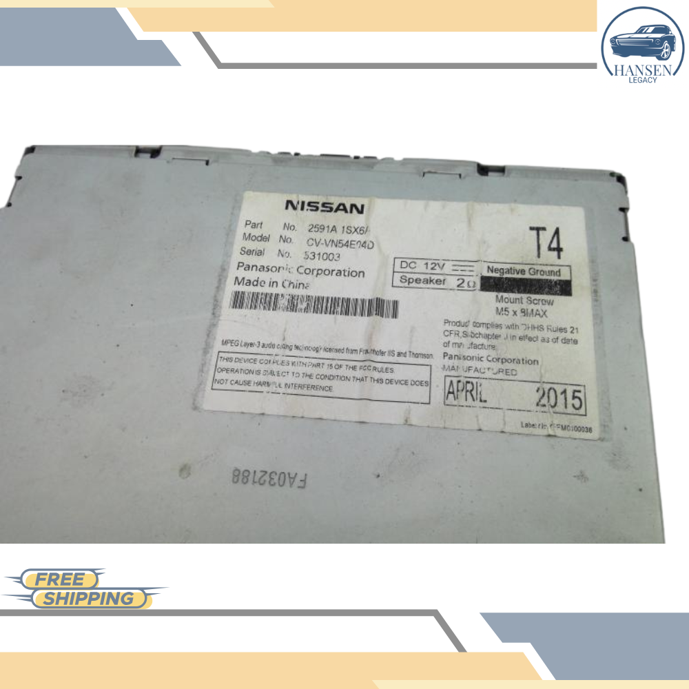 2015 Nissan Pathfinder 3.5L Navigation Single Disc CD Player Radio Receiver OEM — view 3