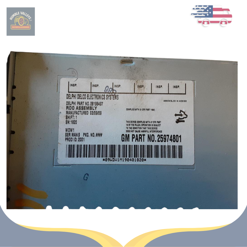 2007–2013 Chevrolet Silverado 1500 CD MP3 Player Radio Receiver OEM — view 3
