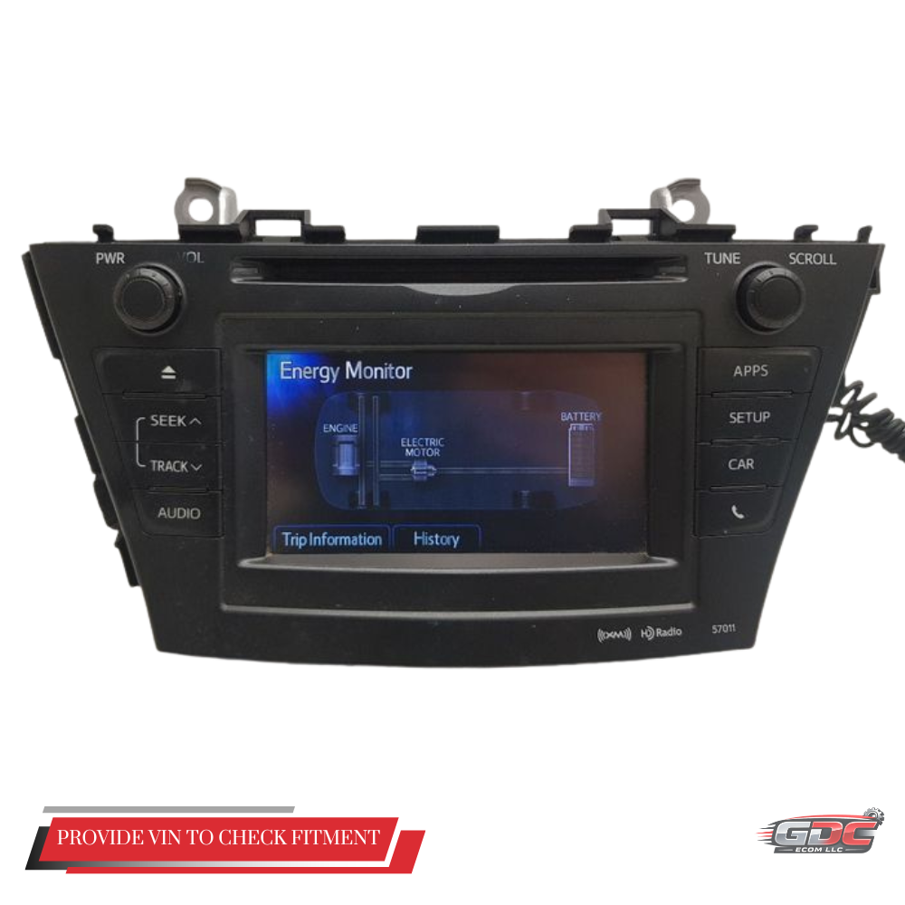 2012–2014 Toyota PRIUS Touch Screen Stereo AM FM XM HD Radio CD Player 57011 OEM — view 1