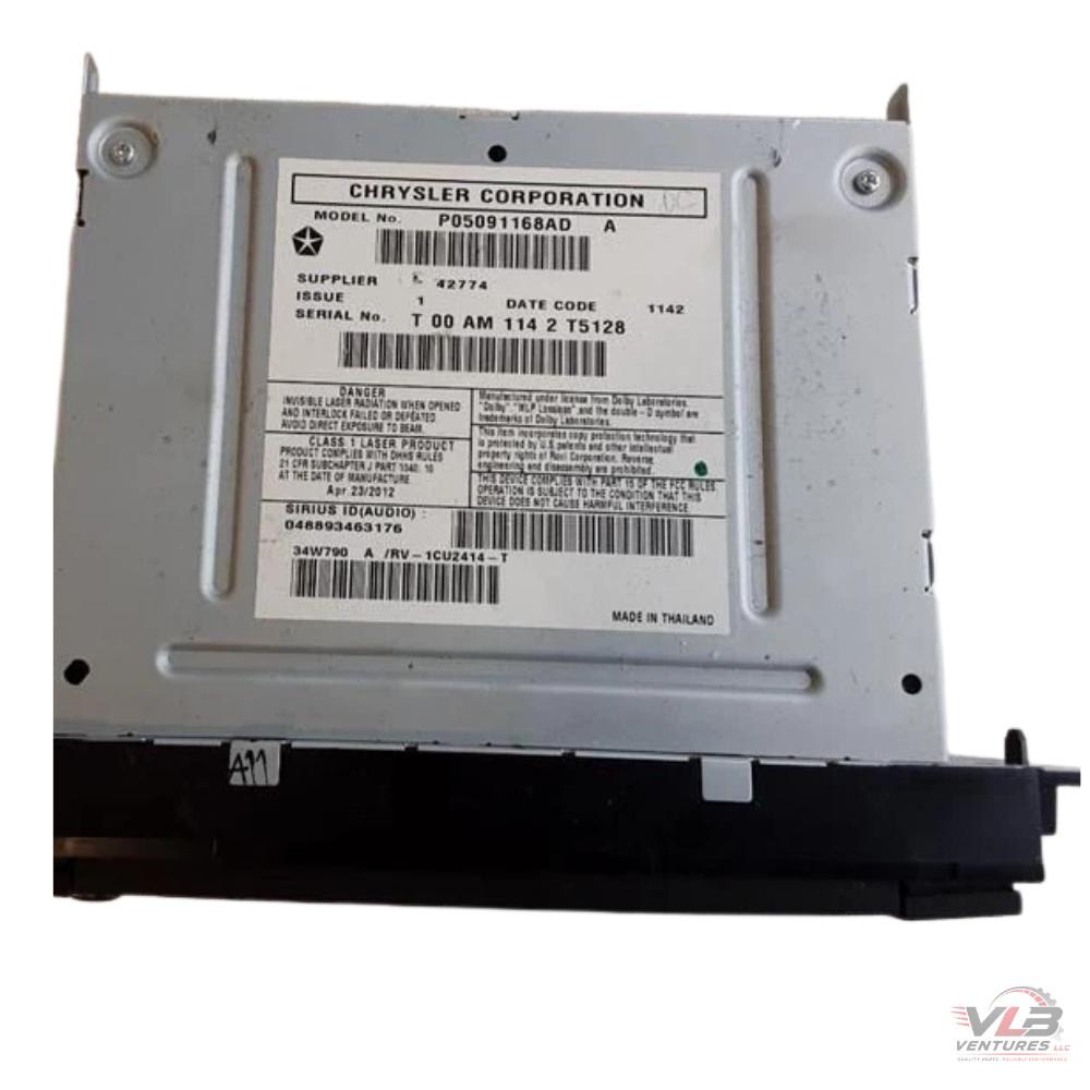 2011–2014 CHRYSLER 200 AM/FM/DVD RADIO CD PLAYER RECEIVER RBZ OEM — view 3