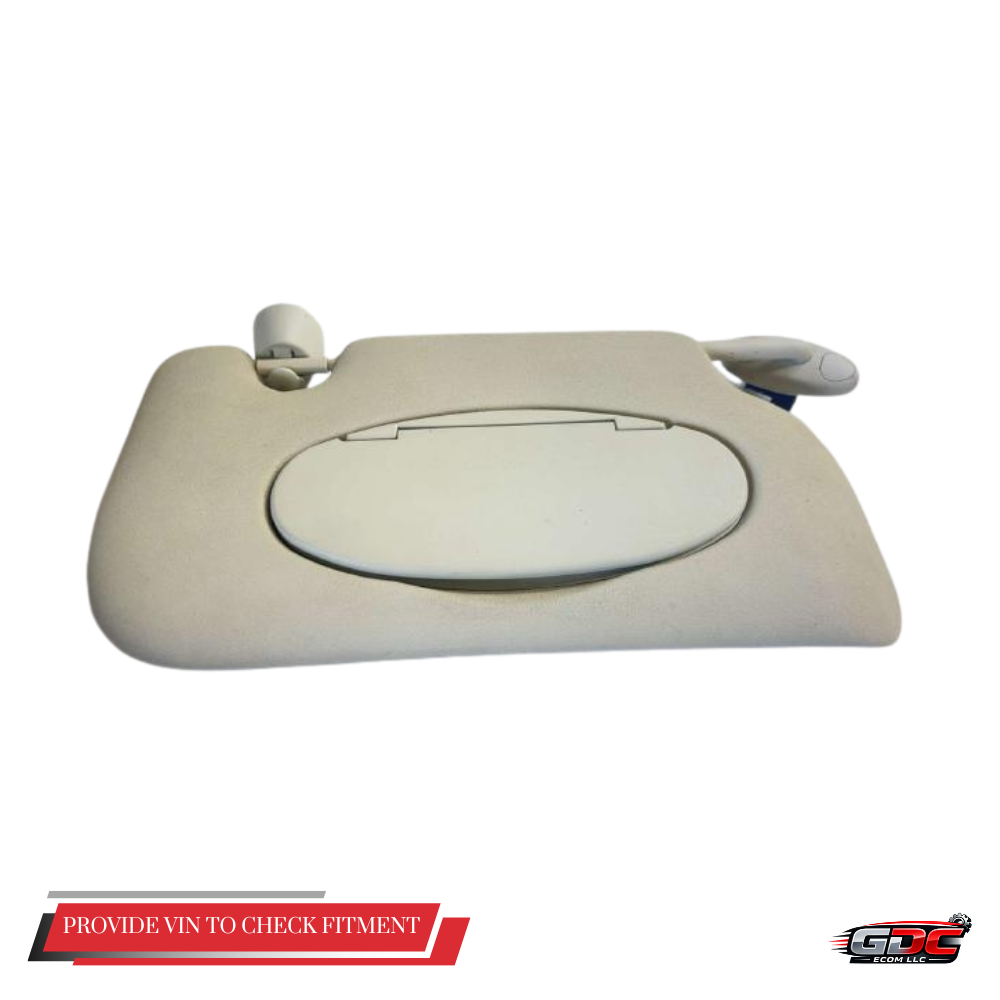 2007–2013 BMW Mini Cooper RH Passenger Sunvisor with Mirror & Light Beige OEM — view 3