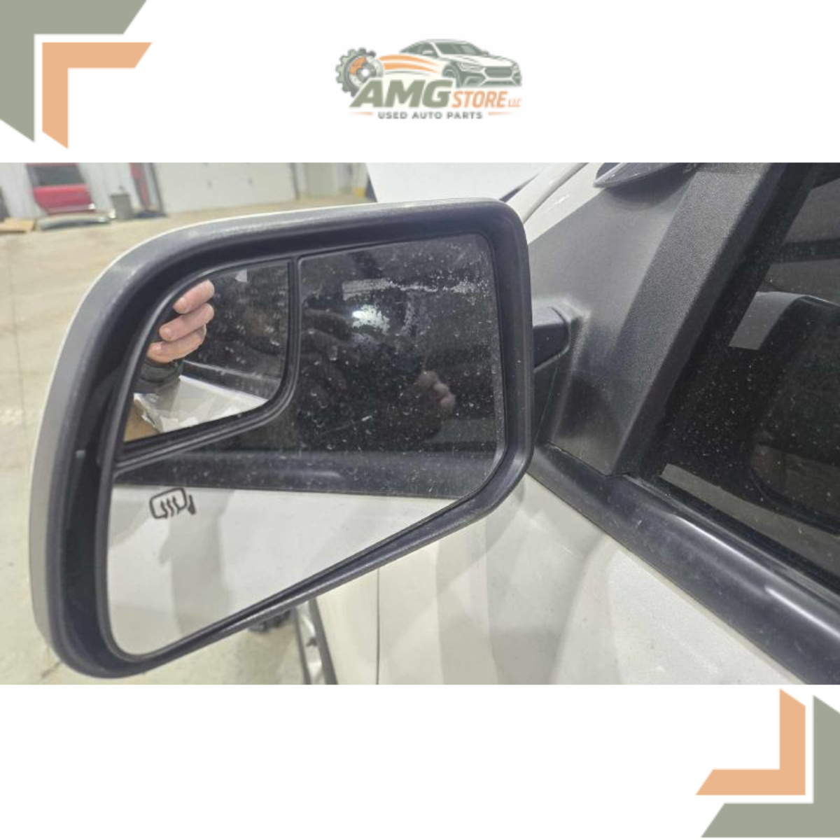2011–2014 Ford Edge Left Hand Driver Side View Door Mirror Power OEM White LH — view 4