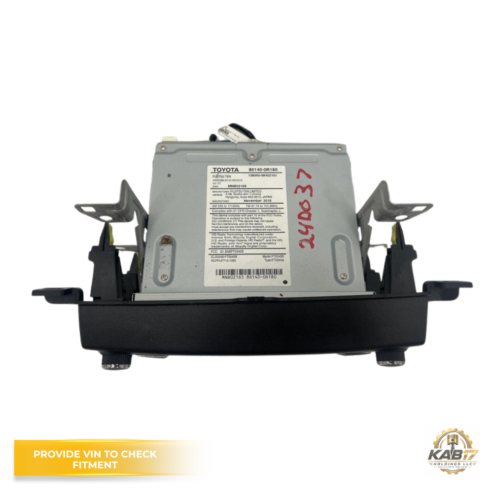 2016–2018 Toyota Rav4 AM FM CD Sirius XM Audio Radio Player Display Screen OEM — view 3
