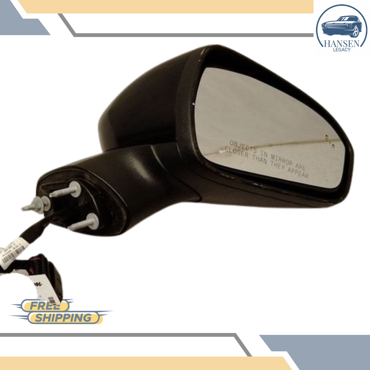 2019–2020 Ford Fusion Right Passenger Side View Door Mirror with Blind Spot Black — view 5