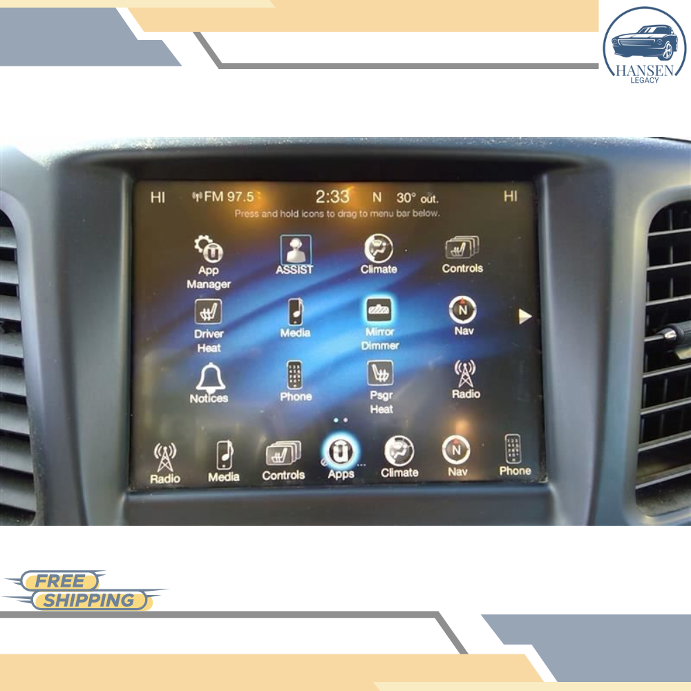 2015 Chrysler 200 Radio Navigation Touch Display Screen OEM — view 2
