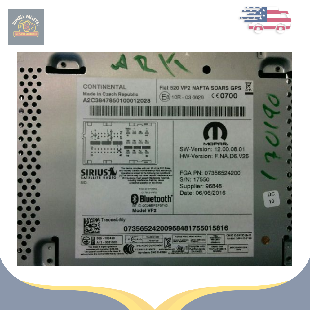 2015–2017 Jeep Renegade AM FM Radio Receiver With Display Screen OEM — view 3