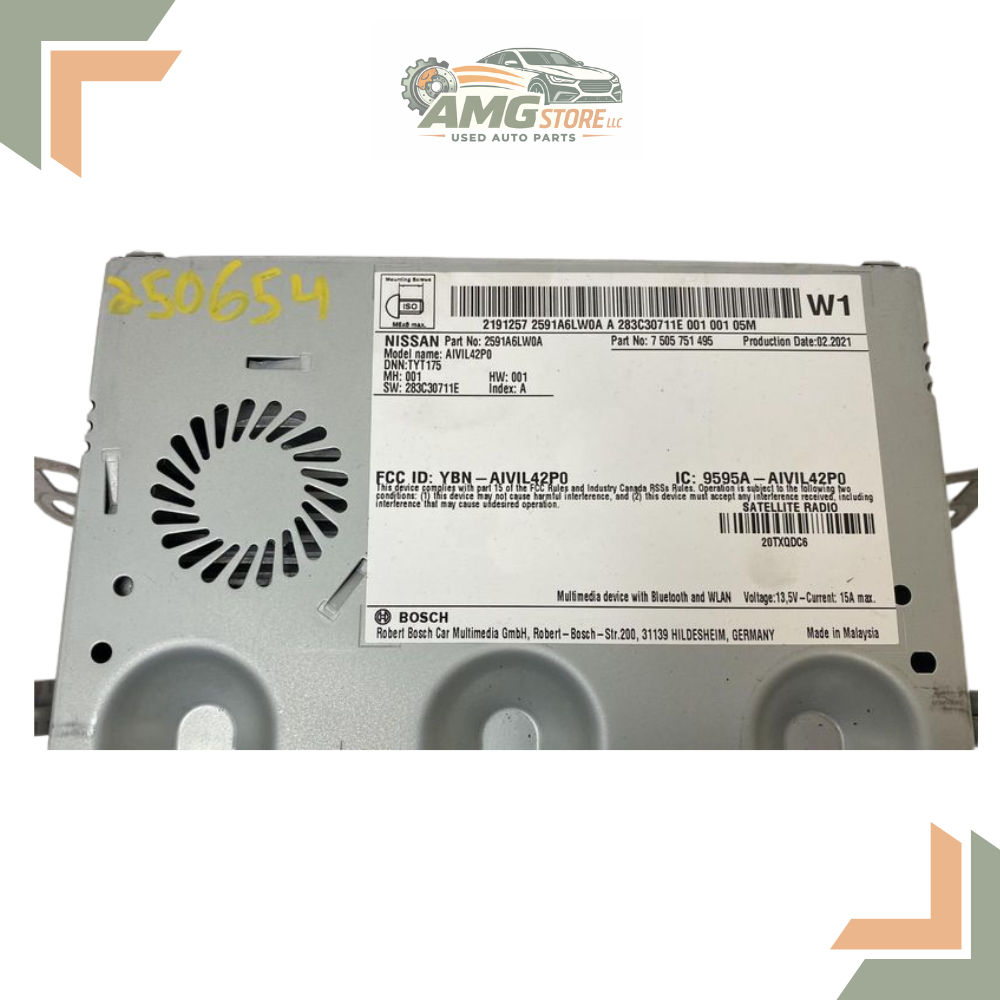 2020–2022 Nissan Sentra 8" Audio Display Radio Receiver OEM — view 3