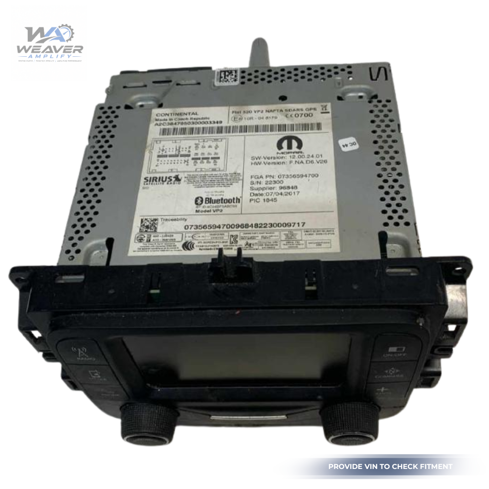 2015–2017 Jeep Renegade AM FM Radio Receiver Display Screen 5.0 touch screen OEM — view 2