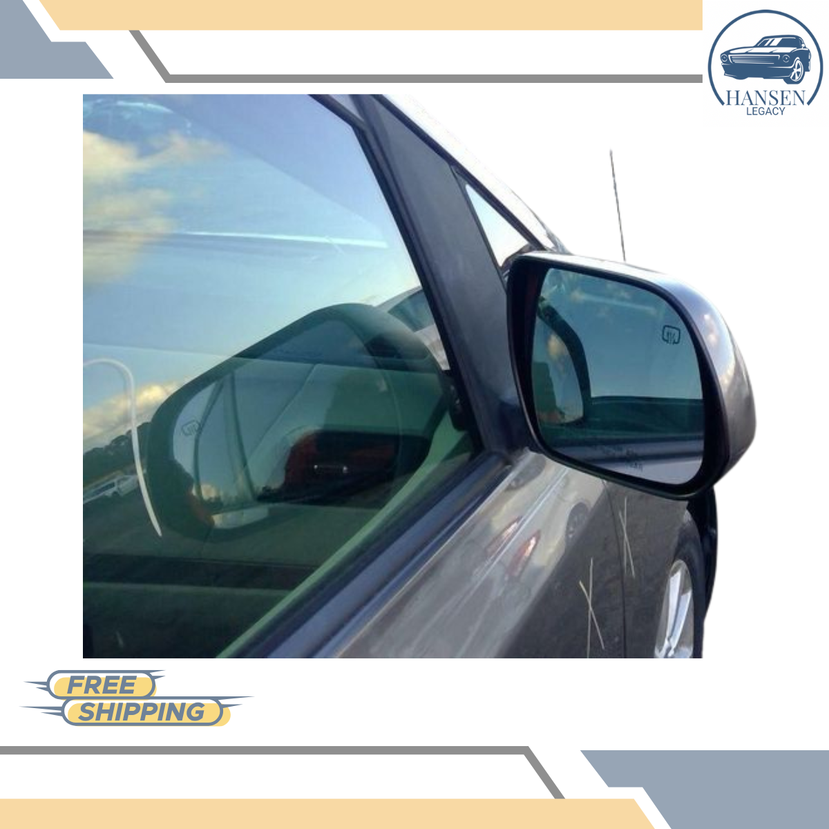 2013–2014 Toyota Sienna Right Passenger Side View Door Mirror Heated Gray RH OEM — view 3
