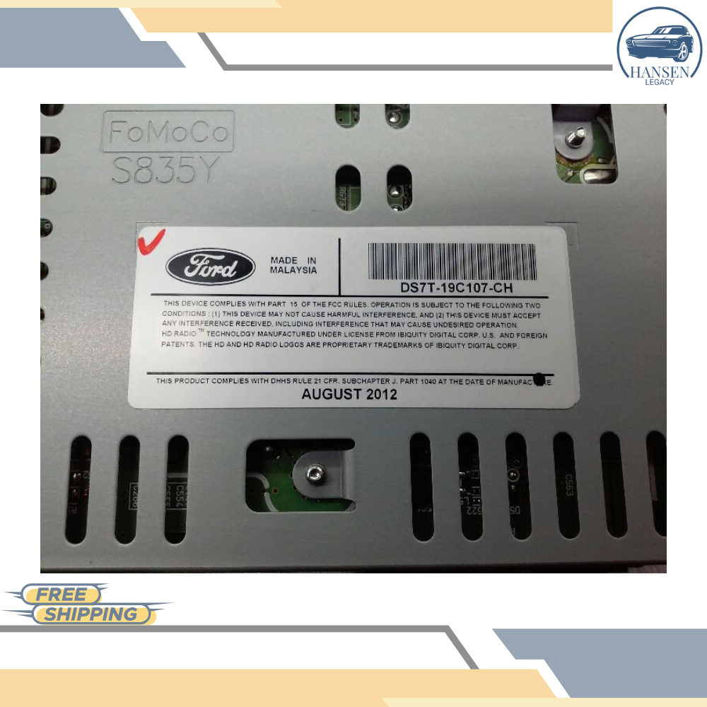 2013–2015 FORD FUSION AM FM CD MP3 RADIO RECEIVER OEM — view 2